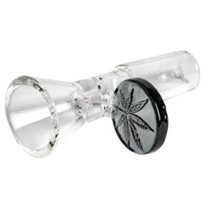 14mm Male Red Eye Glass Cone Pull-Out w/ Leaf Handle Bowl - Image 5