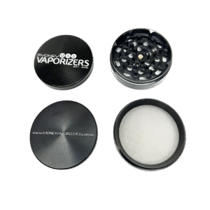 SYDNEY VAPORIZERS BLACK METAL 4PC HERB GRINDER 60MM - Image 6